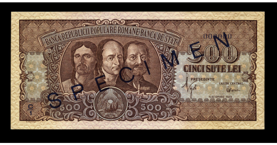 Bancnote Romania Bani Vechi Lei Specimen Necirculata Unc