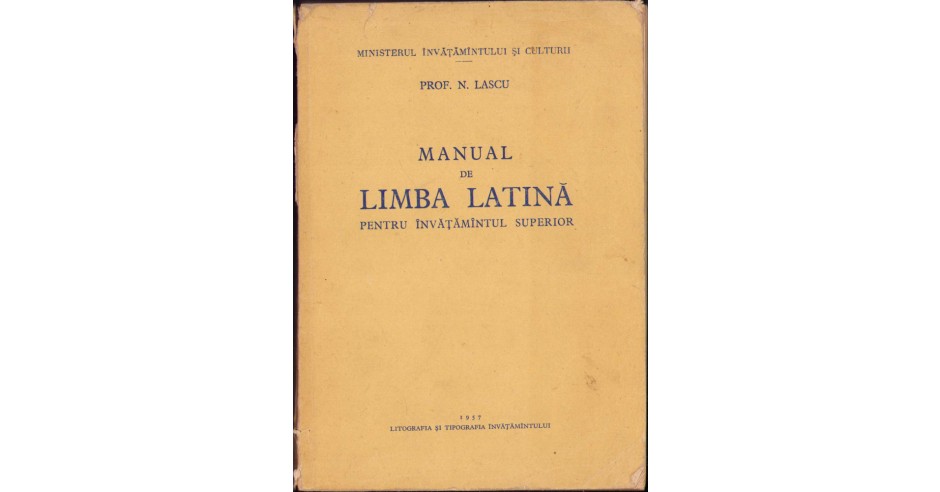 HST C866 Manual De Limba Latina 1957 Nicolae Lascu Arhiva Okazii Ro