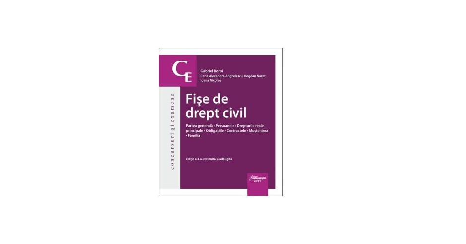 Fise De Drept Civil Editia A 4 A Gabriel Boroi Ioana Nicolae Carla