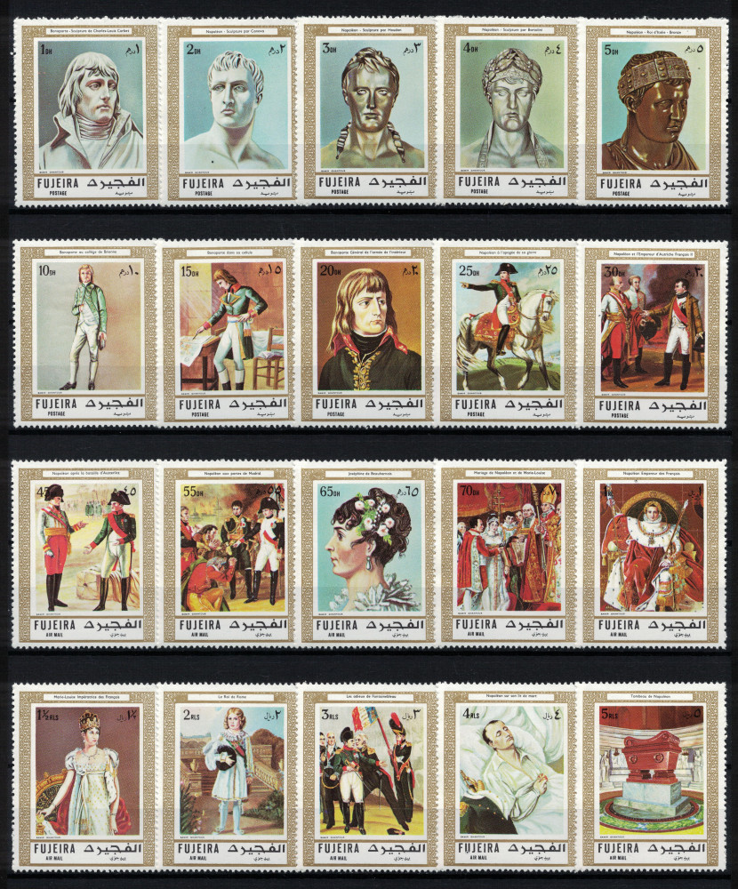 FUJEIRA 1972 Napoleon Bonaparte In Memoriam Serie Completa MNH