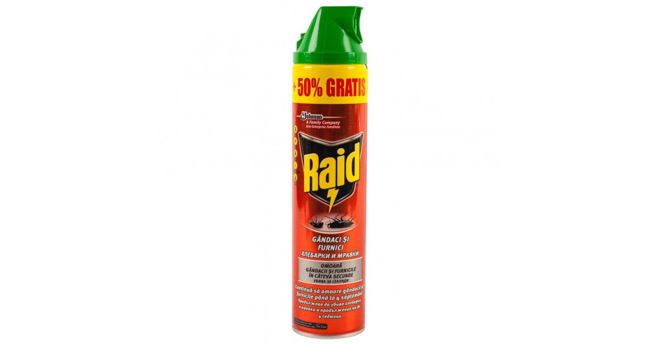 Spray Anti Insecte Raid 600 Ml Insecticid Ideal Pentru Gandaci Si