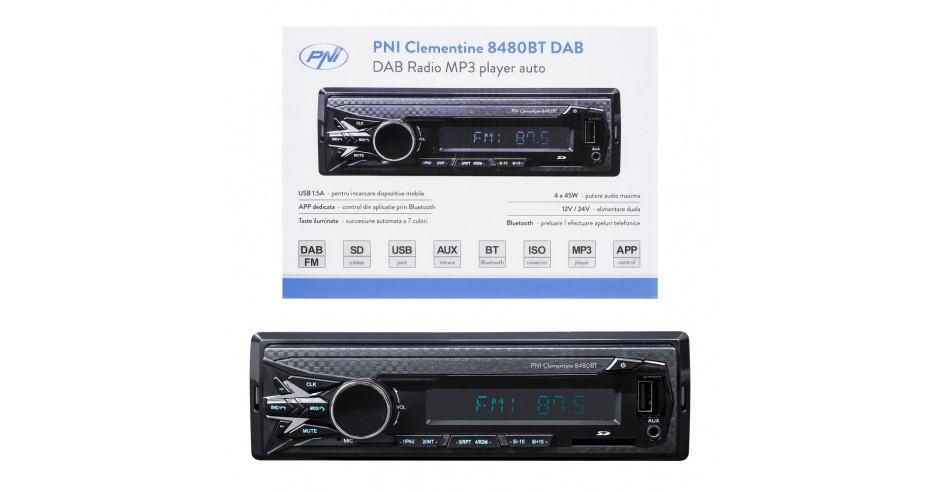 Dab Si Rds Radio Mp Player Auto Pni Clementine Bt X W V