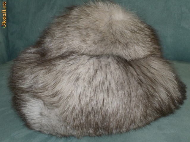 caciula din blana de vulpe argintie model melc-circum.56-57cm | arhiva  Okazii.ro