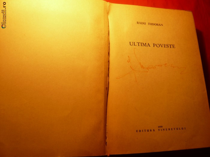 Revocation Country Abundance RADU TUDORAN - ULTIMA POVESTE -Prima Editie 1956 | Okazii.ro