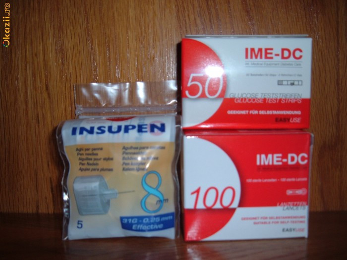 TESTE glicemie glucometru IME-DC+100 lancete+10 ace | arhiva Okazii.ro