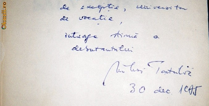 Mihai Tatulici, Ceata si obisnuinta, 1975, autograf autor | Okazii.ro