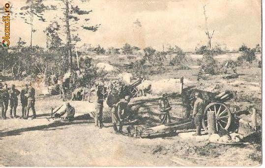 U FOTO 39 Baterie de artilerie pe front -pare a fi uniforma din primul  razboi mondial -sepia -antebelica -adresata lui Popescu Mihaiu, Bandoiu,  Braila | Okazii.ro