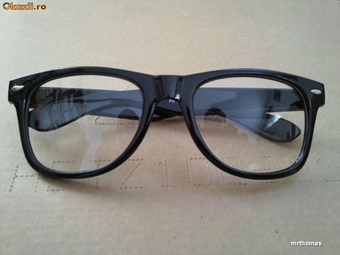 Ochelari Cu Lentile Transparente Clear Lens WAYFARER Nerd Geek gen tocilar  | Okazii.ro