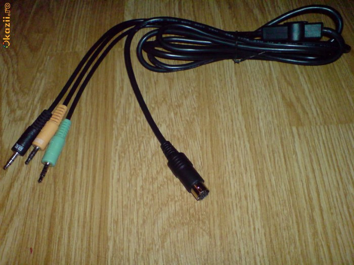 Cablu sistem Genius 5.1 (cablu AC3) , intrare mufa mini DIN 9 pini - iesire  3 x jack | arhiva Okazii.ro