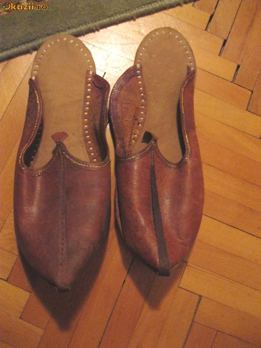 Conduri din piele / papuci arabesti / papuci turcesti -44-45 | arhiva  Okazii.ro