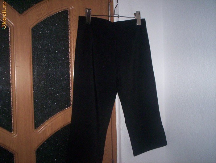 Pantaloni dama vara 3/4, Trei-sferturi, Gri, Negru, 34, 36, 37 | Okazii.ro