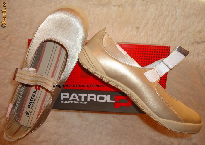 PANTOFI SPORT BALERINI DAMA PIELE NATURALA PANZA SIDEFATA CAMEL BEJ AURIU  SCAI, 38 | Okazii.ro