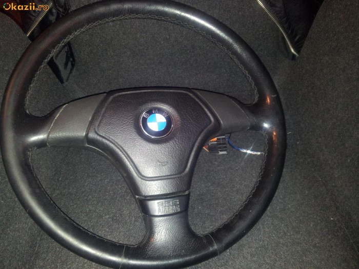 Volan BMW E36 sport facelift piele cu airbag | arhiva Okazii.ro