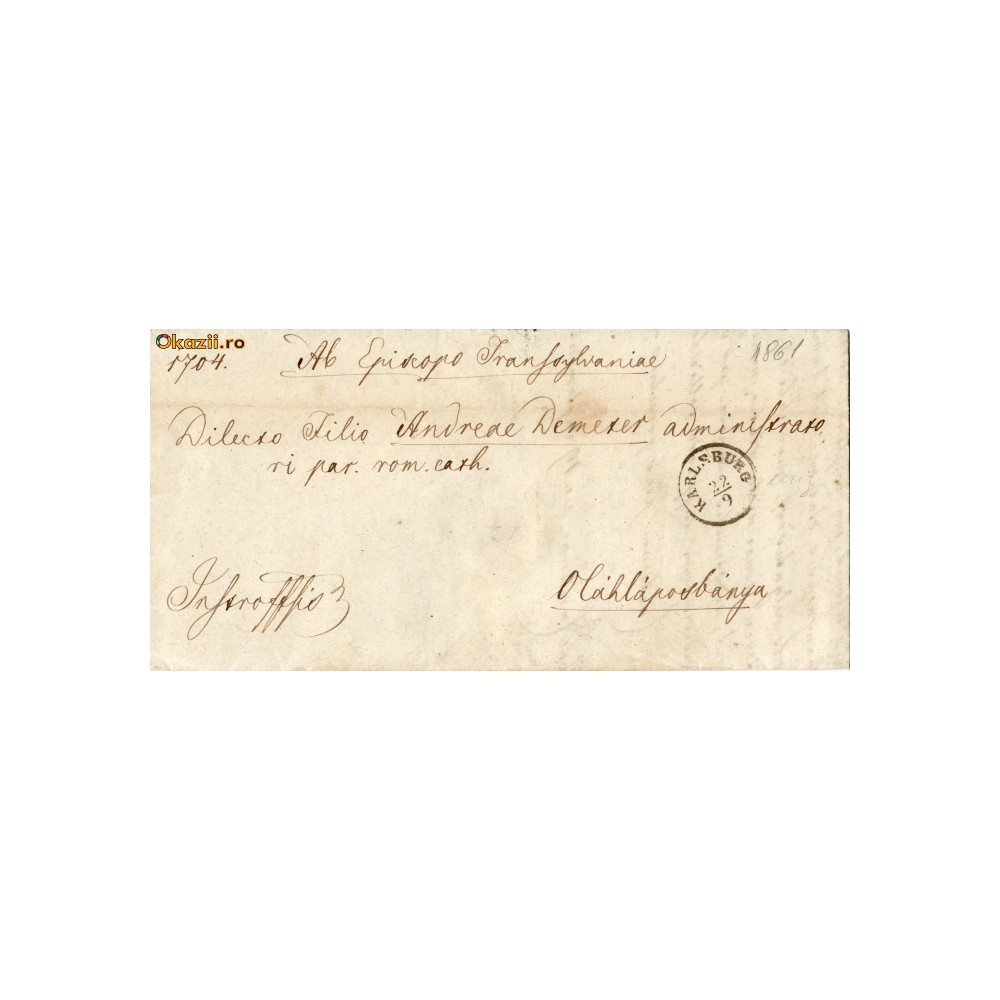 SCRISOARE VECHE 1861 CLUJ | Okazii.ro