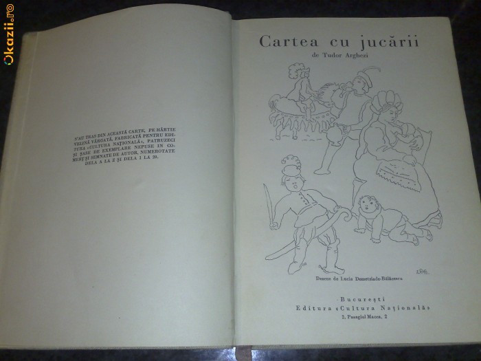 Tudor Arghezi - Cartea cu jucarii - 1931 - prima editie | arhiva Okazii.ro