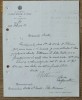 Adresa a Liceului Cantemir Voda, Bucuresti, semnata de director, 1933