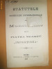 Statut Soc. muncitori ,,Infratirea&amp;quot; Piatra 1894