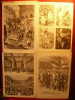 Colectie 23 Litografii dupa gravuri franceze de sfarsit sec.XIX ,semnate, Scene gen, Cerneala, Altul
