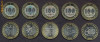 KAZAHSTAN █ SET COMPLET DE MONEDE █ 100 Tenge x 5 buc █ 2003-2005 █ UNC, Asia