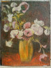 Vaza cu flori - 4 pictura in ulei pe carton, Realism