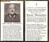 U FOTO 85 Necrolog -Militar german gradul Wachtmeister(sergent major) Xaver Menacher, cazut in razboi, noiembrie 1945, la varsta de 51 de ani