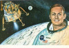 CP197-79 Astronautul american Neil A. Armstrong si modulul lunar al navetei spatiale ,,Apollo 11&quot; -carte postala, necirculata -starea care se vede