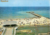 CP201-18 Eforie Nord. Plaja -carte postala, circulata 1975 -starea care se vede