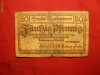 Bancnota 50 Pf.notgeld GERMANIA 1917 oras-Rathenow