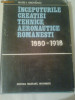 INCEPUTURILE CREATIEI TEHNICE AERONAUTICE ROMANESTI 1880-1918 ~ MATEI I. OROVEANU