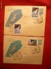 Set 2 Plicuri Cosmos -Vostok 2 ,stamp. speciala