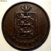E.098 GURNESEY 1 DOUBLE 1830, Europa, Cupru (arama)