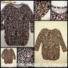 BLUZA BLUZE DAMA MANECA LUNGA ANIMAL PRINT LEOPARD 2 FALDURI LATERALE, Universala