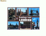 CP179-40 Greetings from London(Londra)-scrisa1990,necirculata