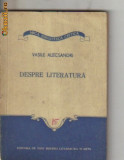Vasile Alecsandri - Despre literatura