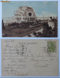 Constanta , Cazinoul , Portul si Parcul , circulata , 1913 , stare excelenta