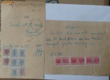 Cumpara ieftin 2 facturi , 1948 , 14 timbre , supratipare