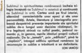 Ion Ianosi - Sublimul si spiritualitatea romaneasca