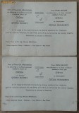 Cumpara ieftin 2 invitatii la nunta , comuna Ceptura , 1971 , familie de preoti