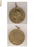 Medalie Regele Carol II Romania, Premiul I Ministerul Instructiunii, 14 gr, 30x34mm