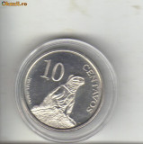 Bnk mnd Galapagos 10 centavos 2008 unc , iguana, America Centrala si de Sud