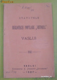Statut-Bibliotecei Populare VIITORUL-Vaslui=1907