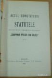 Statut-Compania Apelor din GALATI-1910
