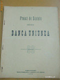 Proect de Statute BANCA UNIUNEA-Strehaia-1909