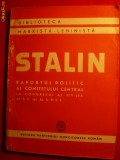 Stalin- Raportul la Congresul XIV al PC al URSS -18 dec 1925