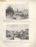 Plansa - Dambovita si pod peste Bucurestioara-1869