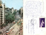 Carte postala ilustrata Vedere spre B-dul Nicolae Balcescu,Buc.