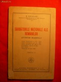 39. D.Braharu - Sarbatorile Nationale ale Romanilor - cca. 1937 ED. CULTURA ROMANEASCA SAR , 71pag
