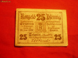 Bancnota Notgeld 25 Pf.oras Triptis 1920 Germania