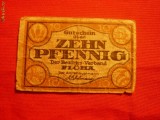 Bancnota-Jeton -magazin Floha -10 Pf.1919 Germania