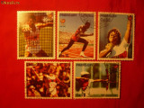 Serie- Olimpiada de la Seoul 1987 Paraguay . 5 val. stamp.